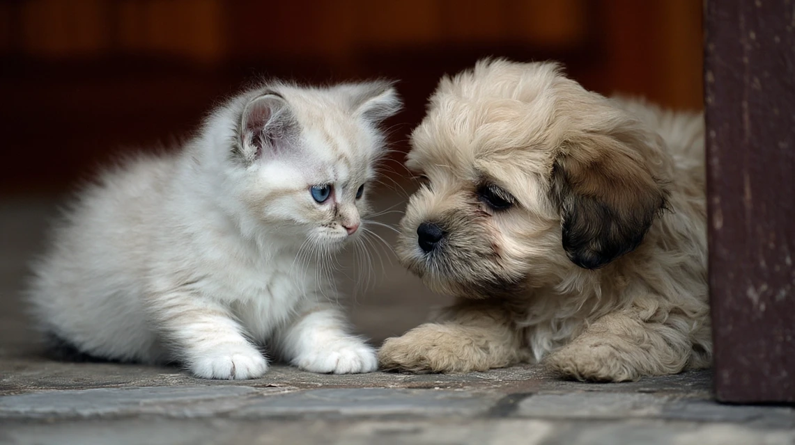 Cute Cat & Dog AI Art: Midjourney v5.2, v6.1, v7.0 Review - v7.0 - Image 2