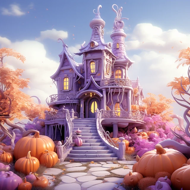 Comparing Pastel Halloween Candy Houses: MidJourney Evolution - v5.2 - Image 3