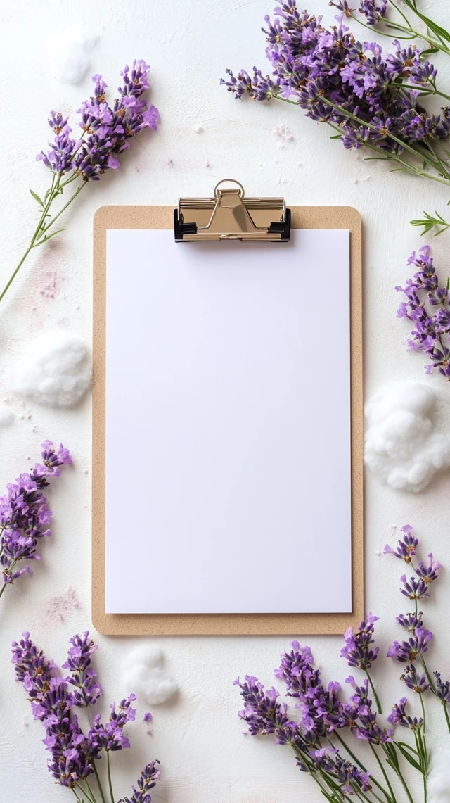 Midjourney v5.2-v7: Dreamy Lavender Clipboard Mockup Test - v6.1 - Image 2