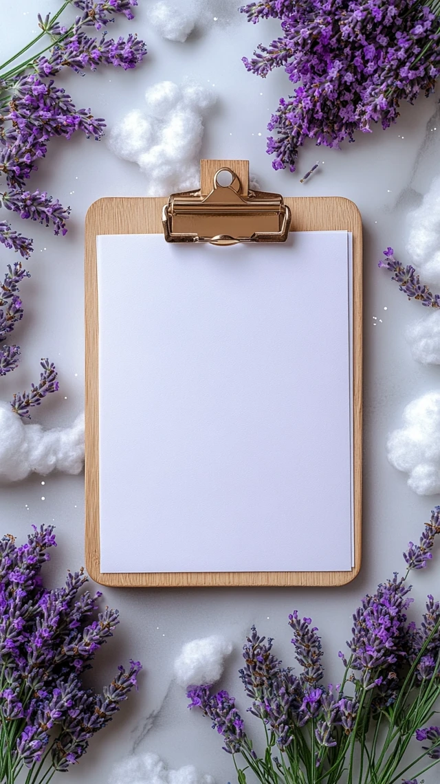 Midjourney v5.2-v7: Dreamy Lavender Clipboard Mockup Test - v6.1 - Image 3