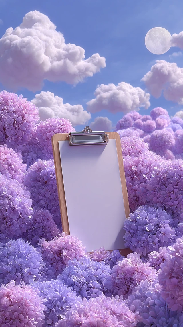 Midjourney v5.2-v7: Dreamy Lavender Clipboard Mockup Test - v7.0 - Image 3
