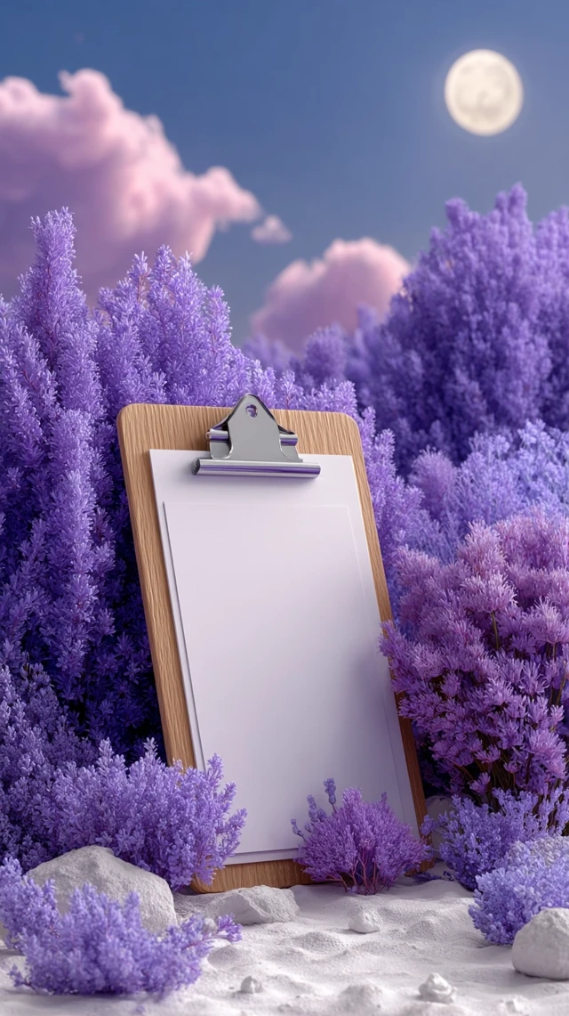 Midjourney v5.2-v7: Dreamy Lavender Clipboard Mockup Test - v7.0 - Image 4