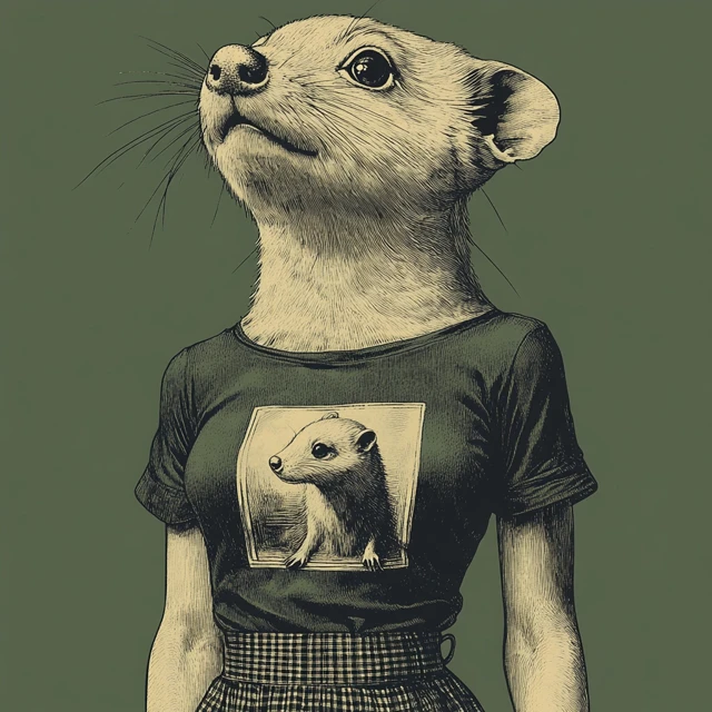 MidJourney’s Evolution of Victorian Ferret Anthropomorphic Art - v6.1 - Image 2