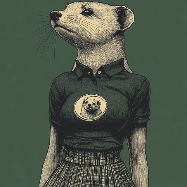 MidJourney’s Evolution of Victorian Ferret Anthropomorphic Art - v6.1 - Image 4