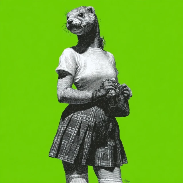 MidJourney’s Evolution of Victorian Ferret Anthropomorphic Art - v7.0 - Image 3