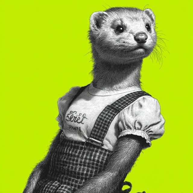 MidJourney’s Evolution of Victorian Ferret Anthropomorphic Art - v7.0 - Image 2