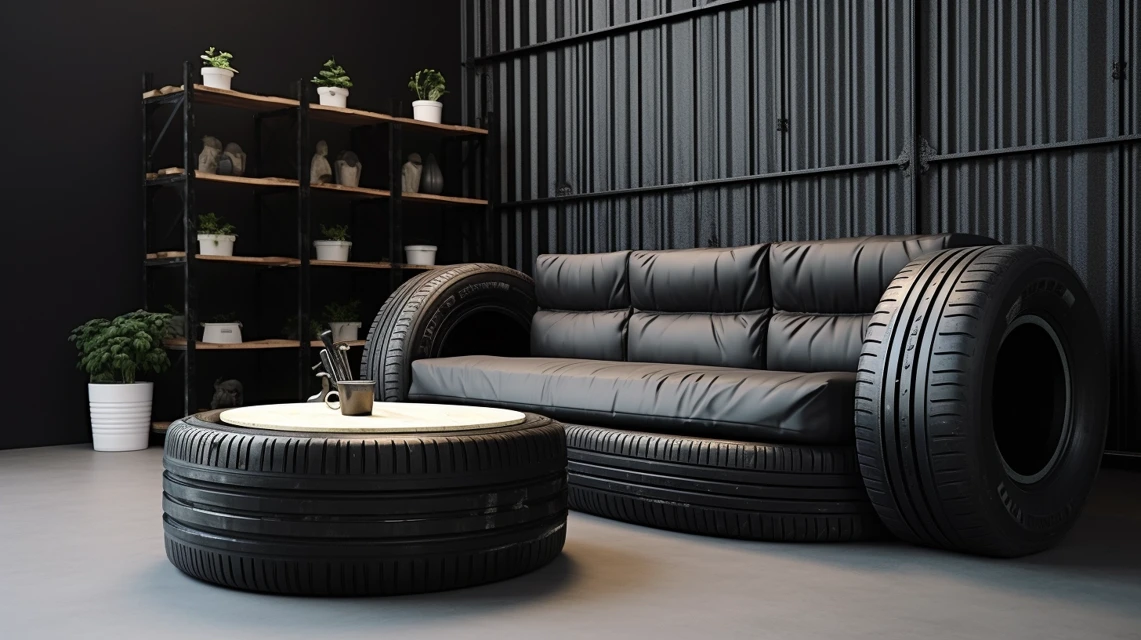 Midjourney’s Best DIY Tire & Pallet Garage Furniture Ideas - v5.2 - Image 2