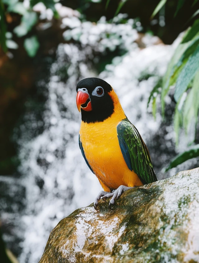 Rainforest Lovebird Photography: MidJourney v5.2 vs v6.1 vs v7.0 - v6.1 - Image 3