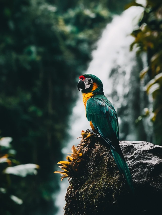 Rainforest Lovebird Photography: MidJourney v5.2 vs v6.1 vs v7.0 - v6.1 - Image 2